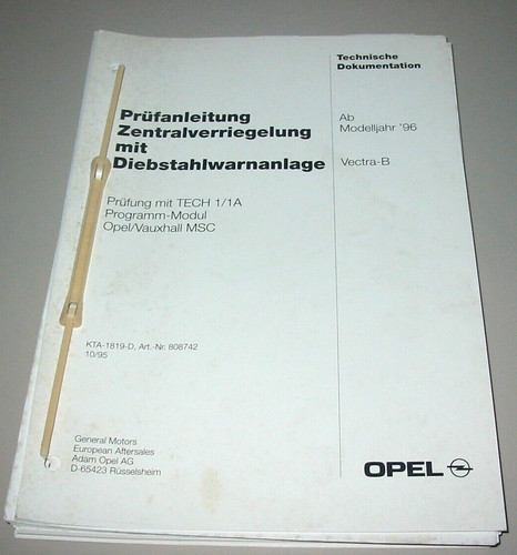 Werkstatthandbuch opel vectra - werkstatthandbuch,